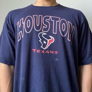 Vintage 2000s NFL Houston Texans Graphics Football Navy T-Shirt